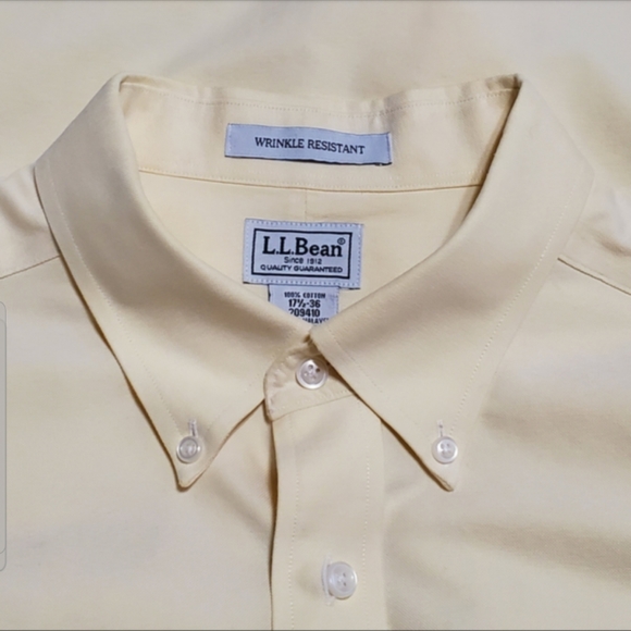 L.L. Bean  Wrinkle Resistant Dress Shirt Size 17.5-36 - Picture 3 of 6